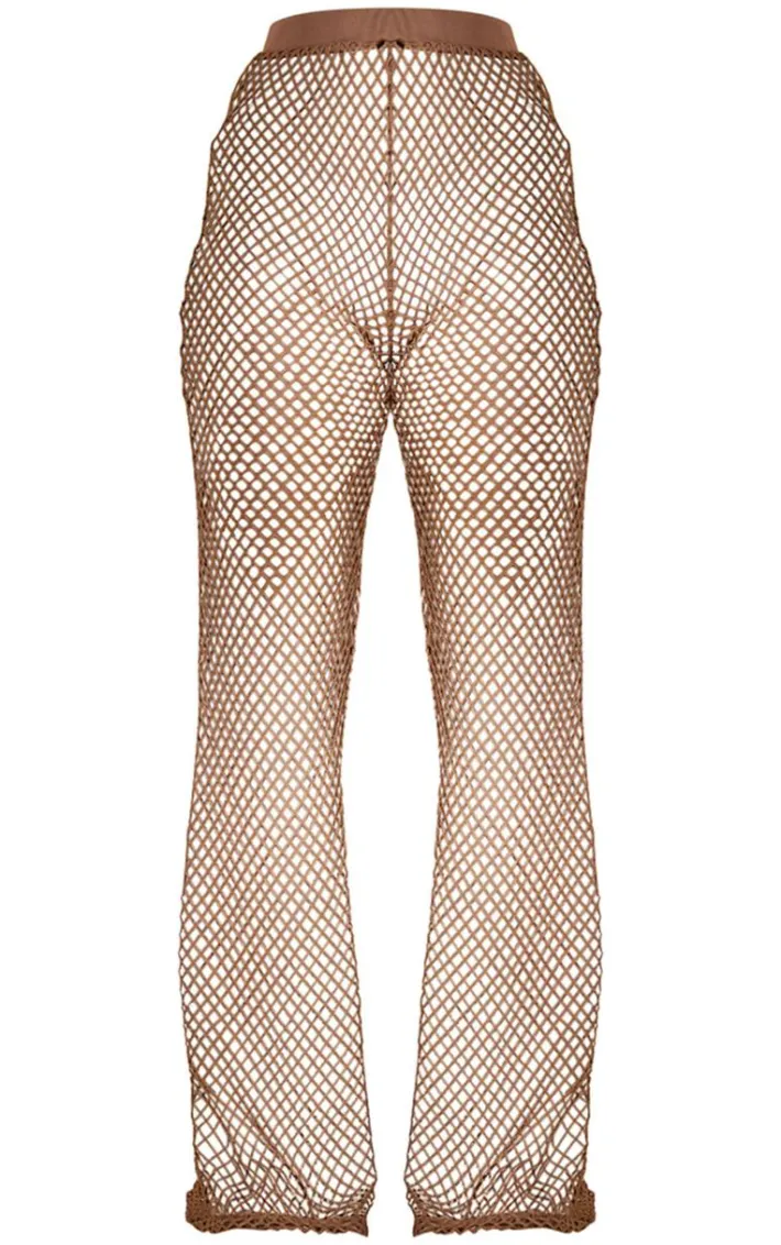 Chocolate Net Straight Leg Beach Pants