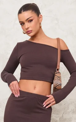 Chocolate Premium Soft Touch Long Sleeve Top