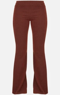 Chocolate Rib High Waisted Flares