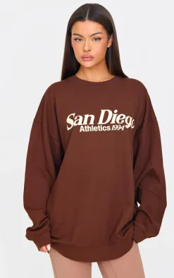 Chocolate San Diego Athletics Printed Sweatshirt