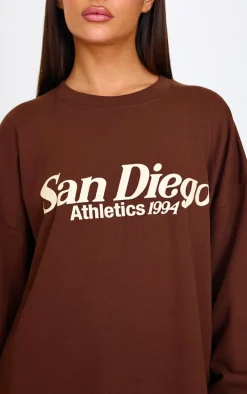 Chocolate San Diego Athletics Printed Sweatshirt