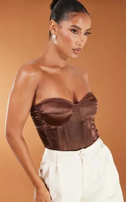 Chocolate Satin Corset