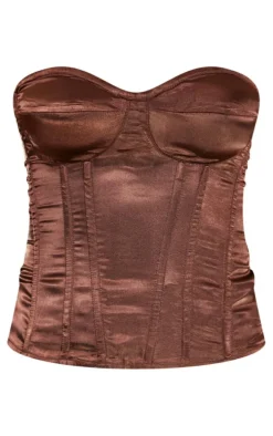 Chocolate Satin Corset