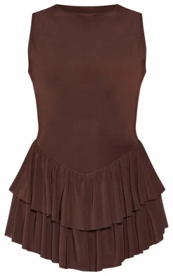 Chocolate Slinky Rara Skort Romper
