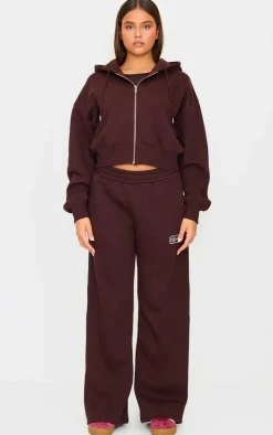Chocolate Studio Archives Embroidered Wide Leg Sweatpants