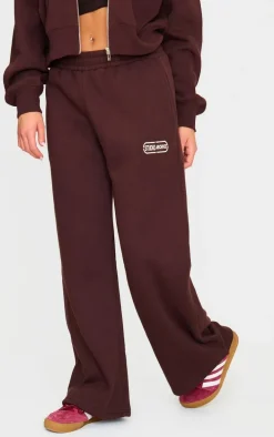 Chocolate Studio Archives Embroidered Wide Leg Sweatpants