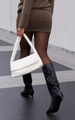 Chocolate Textured Knit Mini Skirt