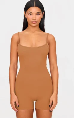 Clay Sculpt Sleeveless Short Unitard