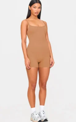 Clay Sculpt Sleeveless Short Unitard