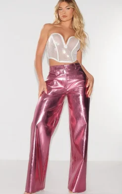 Clear Sheer Sequin Boned Trim Corset