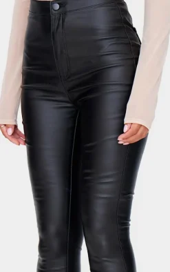 Coated Black Disco Skinny Jeans