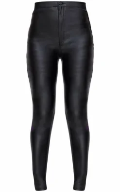Coated Black Disco Skinny Jeans