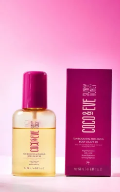 Coco & Eve Sunny Honey Tan Boosting Anti-Ageing Body Oil SPF30