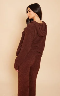 Coffee Cosy Long Sleeve Zip Up Hooded Pajama Top