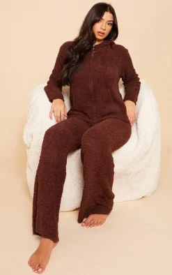 Coffee Cosy Long Sleeve Zip Up Hooded Pajama Top