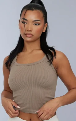 Coffee Snatched Rib Scoop Vest