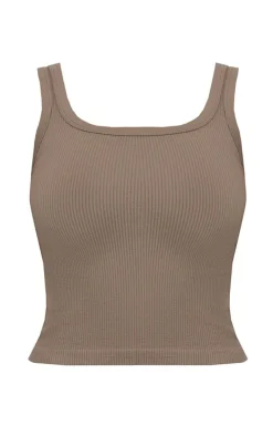 Coffee Snatched Rib Scoop Vest