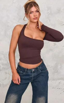 Coffee Snatched Sculpt Arm Detail Top