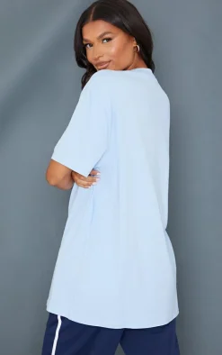 Cotton Baby Blue Oversized T-Shirt