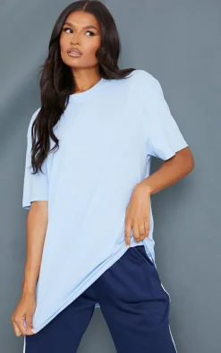 Cotton Baby Blue Oversized T-Shirt