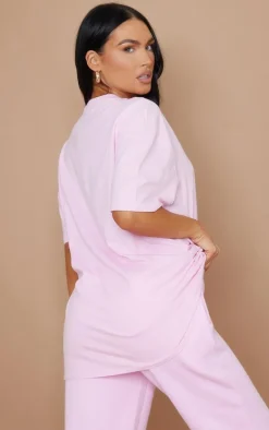 Cotton Baby Pink Oversized T-Shirt