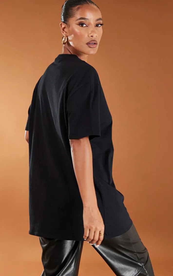 Cotton Black Oversized T-Shirt