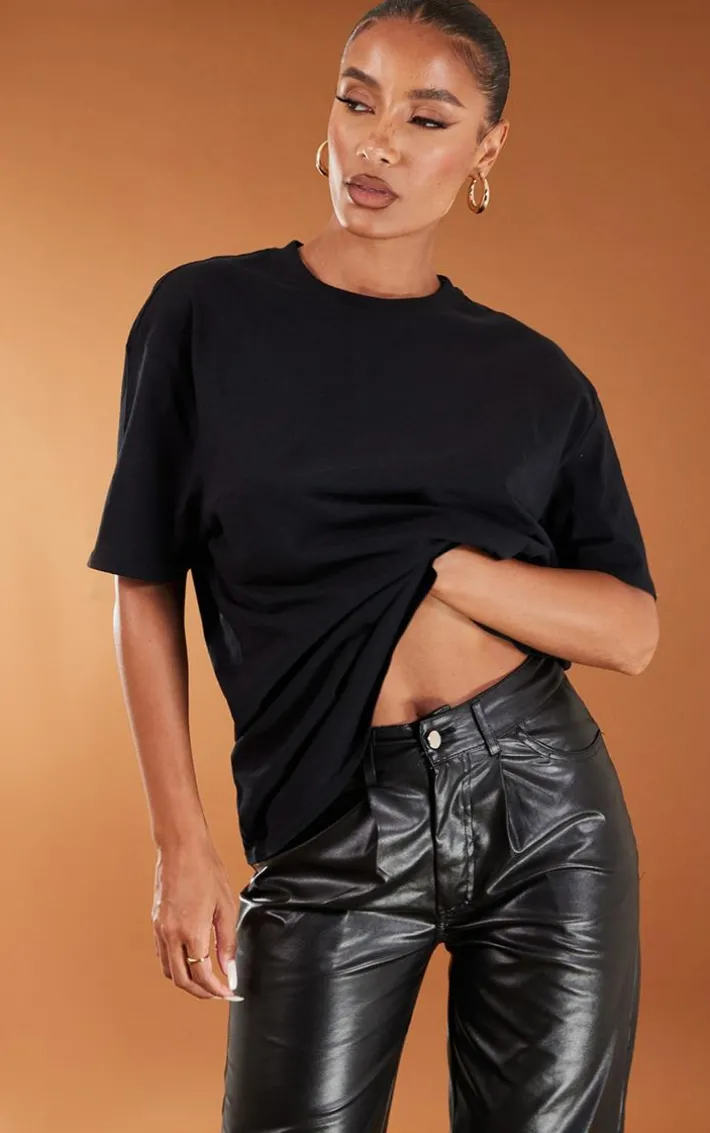 Cotton Black Oversized T-Shirt