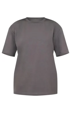 Cotton Charcoal Oversized T-Shirt