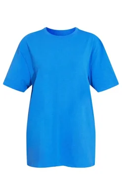 Cotton Cobalt Oversized T-Shirt
