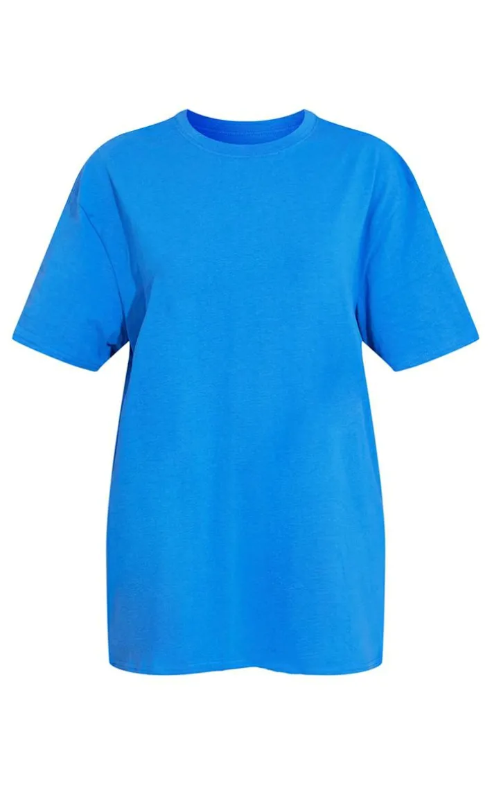 Cotton Cobalt Oversized T-Shirt