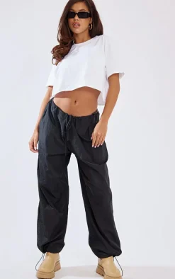 Cotton White Oversized Crop T-Shirt