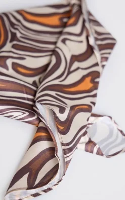 Cream Animal Swirl Bandana