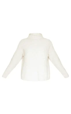 Cream Bobble Knit Oversized Sweater