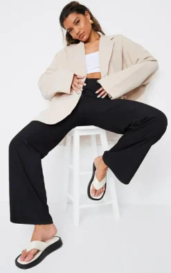 Cream Chunky Sandal Toe Post Flip Flops