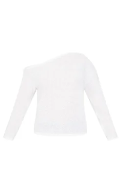 Cream Slouchy Texured Oversized Sweater