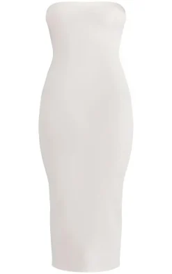 Cream Super Soft Knit Bandeau Dress