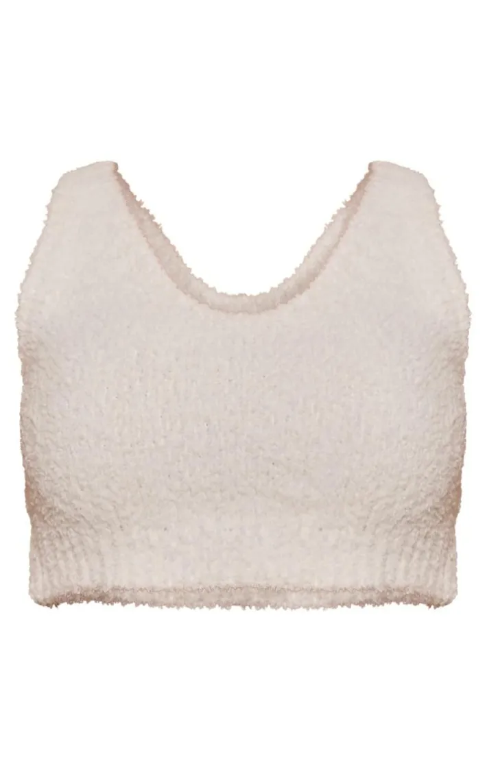 Cream Teddy Knit Bralet