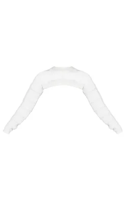 Cream Thick Rib Knit Sleeves