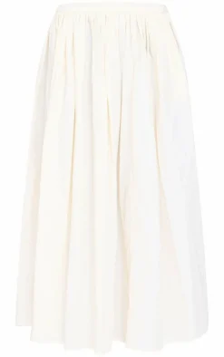 Cream Woven Floaty A Line Midaxi Skirt