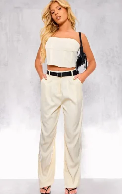 Cream Woven Tailored Corset