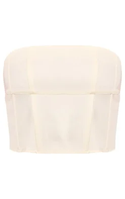 Cream Woven Tailored Corset