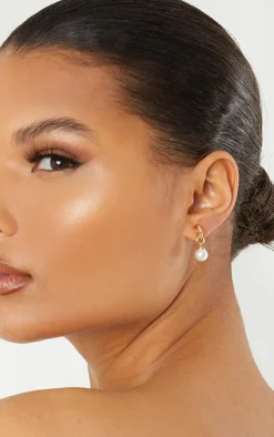 Dainty Mini Pearl Hoop Earrings