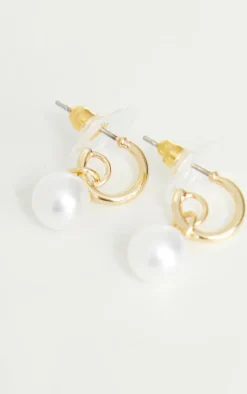Dainty Mini Pearl Hoop Earrings