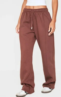 Dark Chocolate Basic Wide Leg Sweatpants