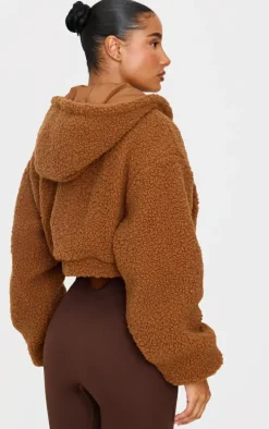 Dark Chocolate Borg Cropped Jacket