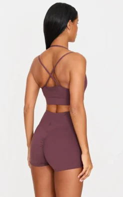 Dark Chocolate Double Layer Sports Bra