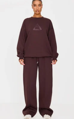 Dark Chocolate Embroidered Sweatshirt