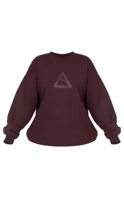 Dark Chocolate Embroidered Sweatshirt