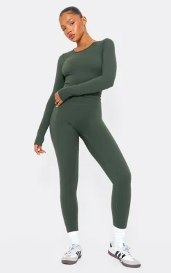 Dark Green Snatched Sculpt Leggings
