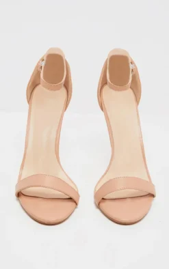 Dark Nude Clover Strap Heeled Sandal